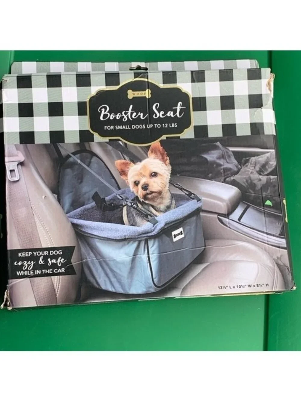 NEW Woof Dog Booster Seat (Color: Grey) For Dogs up to 12‎ LBS